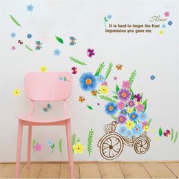 Wall Stickers Romantic Colour Flower Sticker Living Room Bedroom Decoration For Kids Rooms Decoracion Hogar Moderno