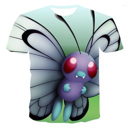 Men's T Shirts Fashion Trend Boys Girls Children T-shirt 3D Printing Butterfly Top 2023 Summer Loose