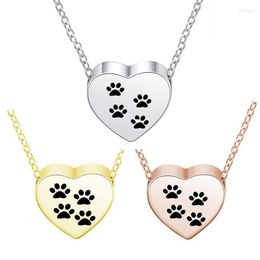 Pendant Necklaces Stainless Steel Cremation Heart Urn Necklace Ashes Jewellery For Women Pet Keepsake Memorial Locket Ash Holder