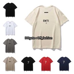 23ss Designer Tide T Shirts Chest Letter Laminated Print Short Sleeve High Street Loose Oversize Casual T-shirt Cotton Tops For Men Women Ess Essentail Tshirt 0639