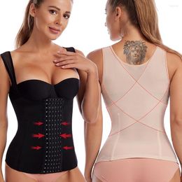 Women's Shapers Breathable Underbust Corset Tops Vest With Hook Bone Adjustable Waist Trainer Tummy Control Shapwear Slimming Body Shaper