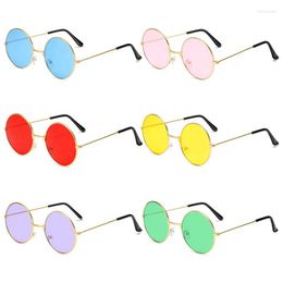 Sunglasses Drop Style Round Classic Metal Small Frame Sun Glasses Wholesale Women Men Retro Cost Effective Gold