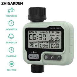 Watering Equipments Large Screen Display Garden Timer Irrigation Controller Digital Programmable Faucet System 230428