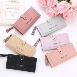 Wallets Women Simple Retro Letters Long Wallet Coin Purse Card Holders Handbag