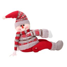 Christmas Decorations Home Curtain Buckle Cartoon Doll Window Display Decoration Gift (Red