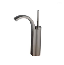 Bathroom Sink Faucets Brass Basin Faucet Single Hole Nickel Brushed Wash Mixer With Pull Out Copper Water Tap