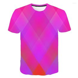 Men's T Shirts Summer T-shirts Fashion 3D Print Mens Casual Tops O-Neck Short Sleeve Red Plus Size T-Shirt Woman 6XL 2023