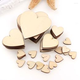 Christmas Decorations Blank Heart Love Wood Chips Unfinished Round Shape Wooden DIY Craft Rustic Wedding Party Home Table Decoration