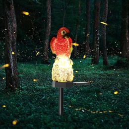 Lawn Lamps LED Solar Light Simulation Parrot Lamp Outdoor Garden Stakes Yard Art For Home Courtyard Decoration 1 Set