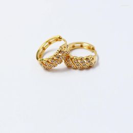 Hoop Earrings WTLTC Fashion OL Stylish Small CZ Stone Hoops For Women 2cm Zircon Round With Charms French Jewellery INS