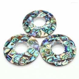 Pendant Necklaces Circles Abalone Shell Pendants Single-sided Ring For Jewellery Making Supplies Accessories DIY Earrings Necklace