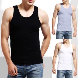 Men's Tank Tops Summer Men's Casual Fashion Men Muscle Sleeveless Slim Tee Shirt Top Bodybuilding Fitness Vest Sports Male