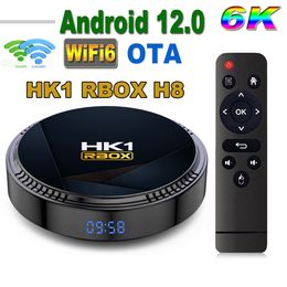 14PCS HK1 RBOX H8 Android 12 tv box allwinner h618 4GB 64GB 32GB 2GB16GB media player 2.4G 5G Wifi6 BT4.0 100M 6K OTA