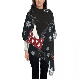 Scarves Customised Printed Cute Winter Whippet Scarf Women Men Warm Lurcher Greyhound Dog Shawl Wrap