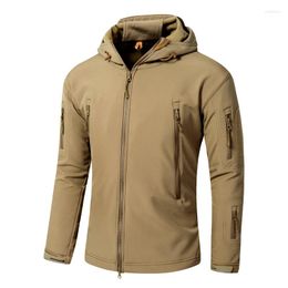 Hunting Jackets Outdoor Sport Softshell TAD Tactical Jacket Sets Men Camouflage Clothes Military Coats For Camping Hiking Hooded