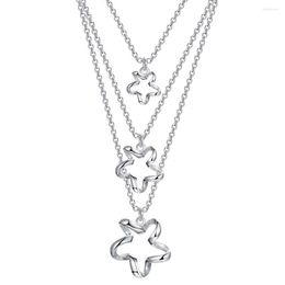 Pendant Necklaces XL-AN547 Pretty Silver Colour Elegant Neckalces For Women Wholesale Charm Christmas Gifts Fashion Jewellery