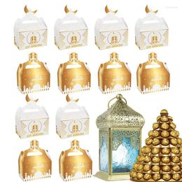 Gift Wrap 12Pcs Happy EID Mubaraks DIY Cut Hollow Candy Boxes Ramadans Decorations Islamic