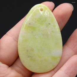 Pendant Necklaces Natural Gem Stone Oval Mustard Stones Necklace Pendants For Jewellery Making DIY Charms Accessories Wholesale