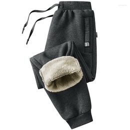 Men's Pants Cashmere Thicken Sweatpants Men Windproof Plus Size Winter Trousers Outdoor Sports Fleece Warm Joggers