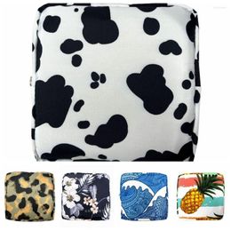 Storage Bags Women Small Cosmetic Bag Zipper Girls Mini Sanitary Napkins Makeup Lipstick Travel Earphone Coin Organizer Pouch