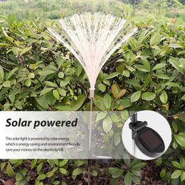 Detachable Outdoor LED Solar Ground Pole Reed Firework Light For Garden Lawn Landscape Lamp Holiday