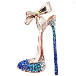 Brooches Rhinestone Inlaid High Heel Shoe Brooch Pin Corsage Lapel Jewelry Gift Shape Clothes Decor