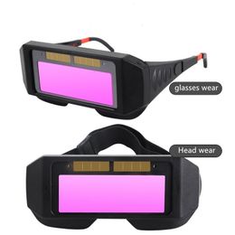 Welding Helmets Welders Glass welding goggles Automatic Variable Poelectric Glasses Auto Darkening Protective 230428
