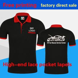 Men's Polos Polo Shirt Customised Workwear Corporate Embroidery Printing Advertising Culture t- Short-Sleeve Clothes 230428