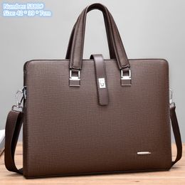 Factory wholesale mens shoulder bag 6 Colours popular solid Colour leather briefcase simple Joker blue men handbag horizontal embossed fashion backpack 5880#