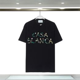 Casablanca T shirts Designers T-shirts Tees Apparel Tops Man S Casual Chest Letter Shirt Luxury Clothing Street Shorts Sleeve Clothes 496