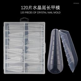 False Nails 120pcs/Box XXL- French Extended Dual Form Tips Full Cover C Curve Acrylic System Coffin