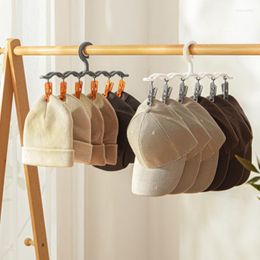 Hooks Household Caps Holder One-line 6 Clips Hat Storage Rack Underwear Socks Baby Bibs Beanie Racks Coat Hanger