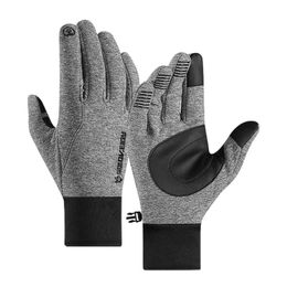 Cycling Gloves Winter Warm Lining Windproof Touchscreen Soft PU Palm Breathable Full Finger For Outdoor Ski UnisexCycling