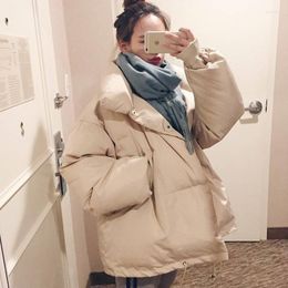 Women's Down Ladies Cotton Coat Big Fat Female Ins Bread Short 2023 Winter Padded Jacket Loose Casual Women Fashion