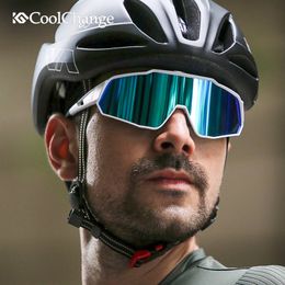 Outdoor Eyewear CoolChange Polarized Cycling Glasses Running Riding UV400 Bike Sunglasses Outdoor Sports MTB Bicycle Goggles Eyewear Men Women 230428