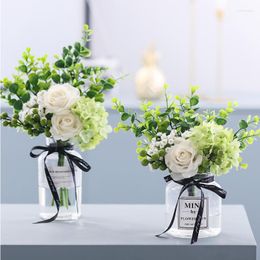 Vases Small Office Desk Kitchen Ikebana Cute Hydroponic Glass Modern Luxury Vase En Verre Living Room Decoration YY50HP