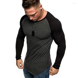 Men's T Shirts 2023 Europe And America Colour Matching Long Sleeve Amazon Autumn Winter