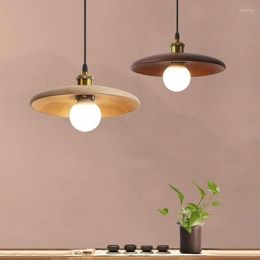 Pendant Lamps Log Light Japan Style Solid Wood Hanging Lamp For Dining Room Restaurant Bar Homestay Teahouse Study-room Bedside