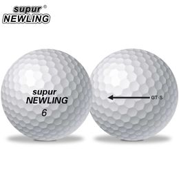 Golf Balls 10 Pcs Golf Balls supur LING Super Long Distance Soft Feel 3piece Ball Soft Feel Ball for Professional Competition 230428