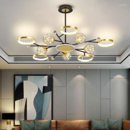 Pendant Lamps Living Room Nordic Chandelier Post Modern Minimalist Light Luxury 2023 Creative Home Bedroom Starry Dining