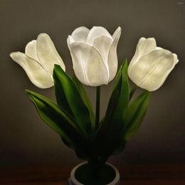 Table Lamps Tulips Artificial Flowers LED Night Light El Bedroom Bedside Banquet Gift Living Room Garden Home Decor Lamp