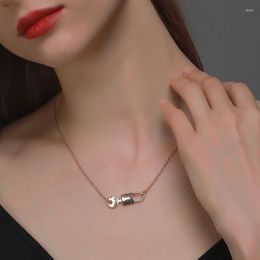 Pendant Necklaces Unique Key Lock For Women Female Simple Silver Color Chain Necklace Padlock Pendants Neck Chains Jewelry Gifts