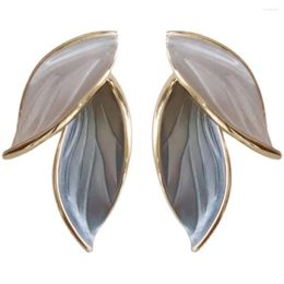 Stud Earrings Unusual For Women 2023 Statement Leaves Earring Piercing Aretes De Mujer Hoop Trends Kolczyki Damskie