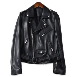 Women's Leather & Faux MAOMAOFUR Genuine Jacket Women Motorcycle Biker Coat Ladies Fashion High Quality Sheepskin Female