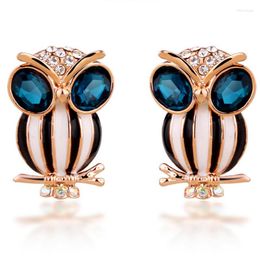 Hoop Earrings Rose Gold Colour Alloy Rhinestone Animal Trendy Pendant For Women 2023 Fashion Jewellery