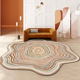 Carpets Modern Abstract Line Painting Irregular ShapedCarpet On The Floor For Living Room Bedroom Mat Fashion Home Decor Non-slip Rugs