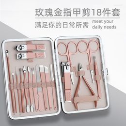 Nail Art Kits Est Colour 18 Tools Stainless Steel Manicure Set Professional Clipper Kit Of Pedicure Nippers Trimmer Cutters