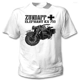 Men's T Shirts Zundapp Elephant Ks 750 Germany Wwii - White 2023 Summer Brand Adults Casual Tee Shirt Fitness T-Shirts