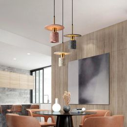 Pendant Lamps Modern Terrazzo Lamp Minimalist Art Hanging Interior LED Decor Light For Bedroom Living Room Dining Table Bar Cafe