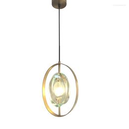 Chandeliers Modern Luxury Metal Glass Gold Green Pendant Lamp Lighting Chandelier Home Decor Fixture LED Suspension Lamps PA0587